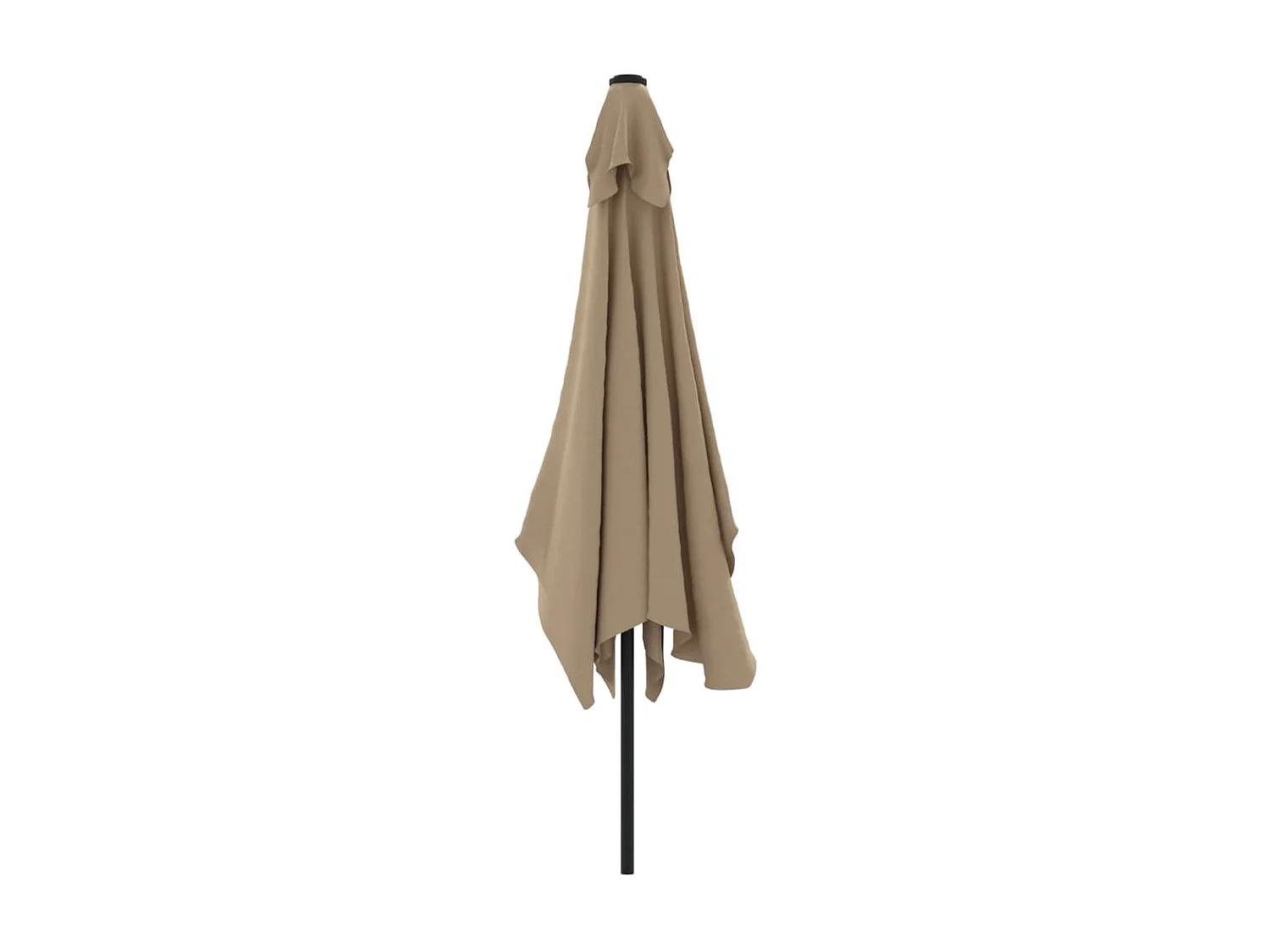 Parasol avec mât en métal 300 x 200 cm Taupe GWE4927