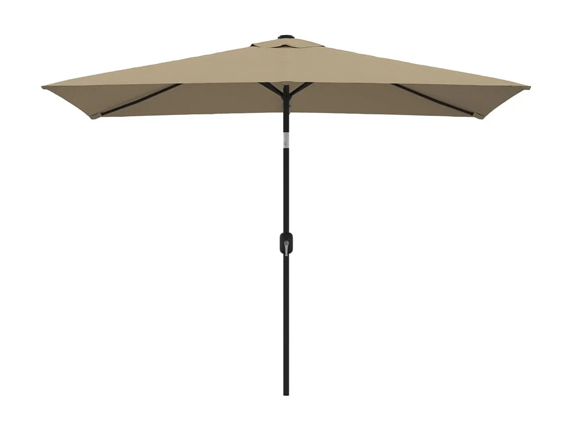 Parasol avec mât en métal 300 x 200 cm Taupe GWE4927