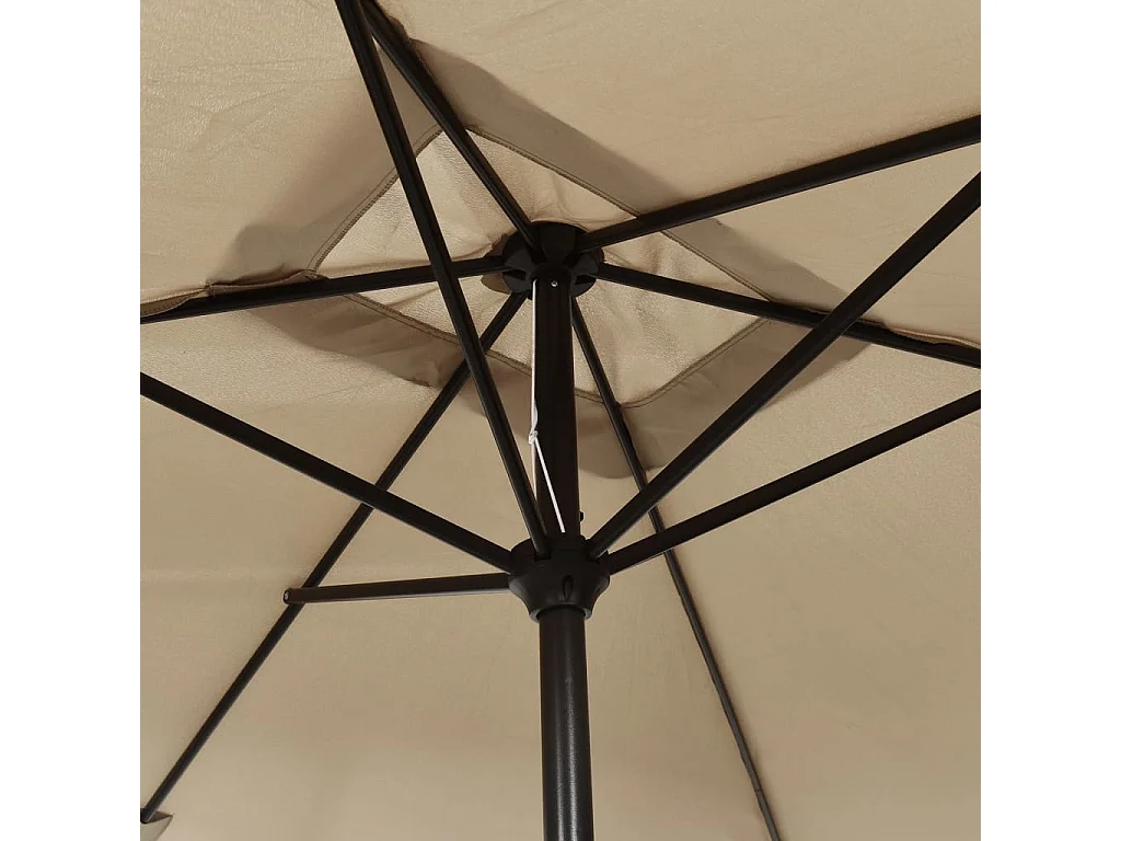 Parasol avec mât en métal 300 x 200 cm Taupe GWE4927
