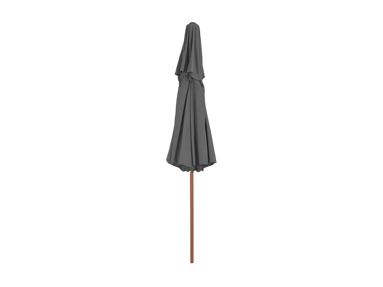 Parasol double avec mât en bois 270 cm Anthracite WVGQ4679