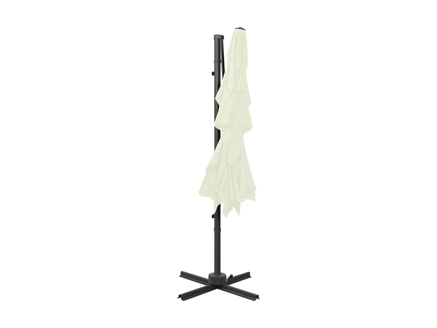 Sombrilla de 4 niveles con poste aluminio arena 250x250 cm ES735019
