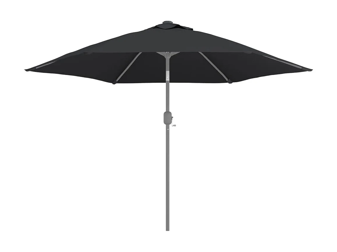 Tissu de remplacement pour parasol d'extérieur Noir 300 cm WVGQ9190