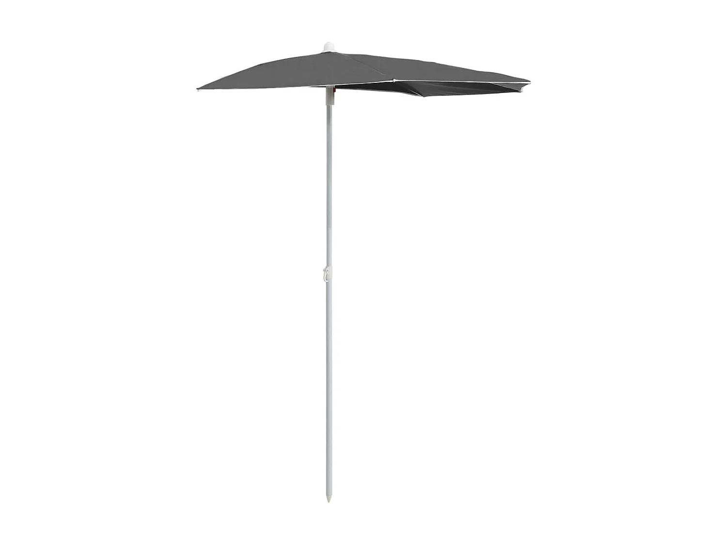 Demi-parasol de jardin avec mât 180x90 cm Anthracite WVGQ8818