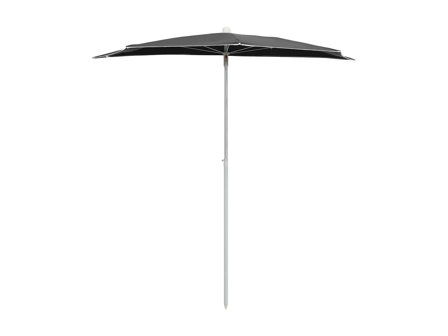 Demi-parasol de jardin avec mât 180x90 cm Anthracite WVGQ8818