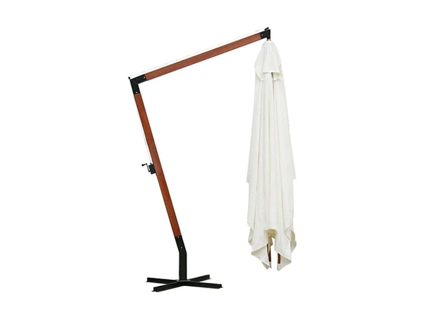 Guarda-sol suspenso 300 x 400 cm branca PT192034