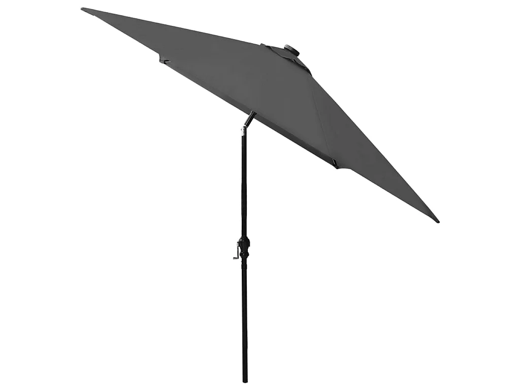 Parasol avec LED et mât en acier Anthracite 2x3 m WVGQ9539