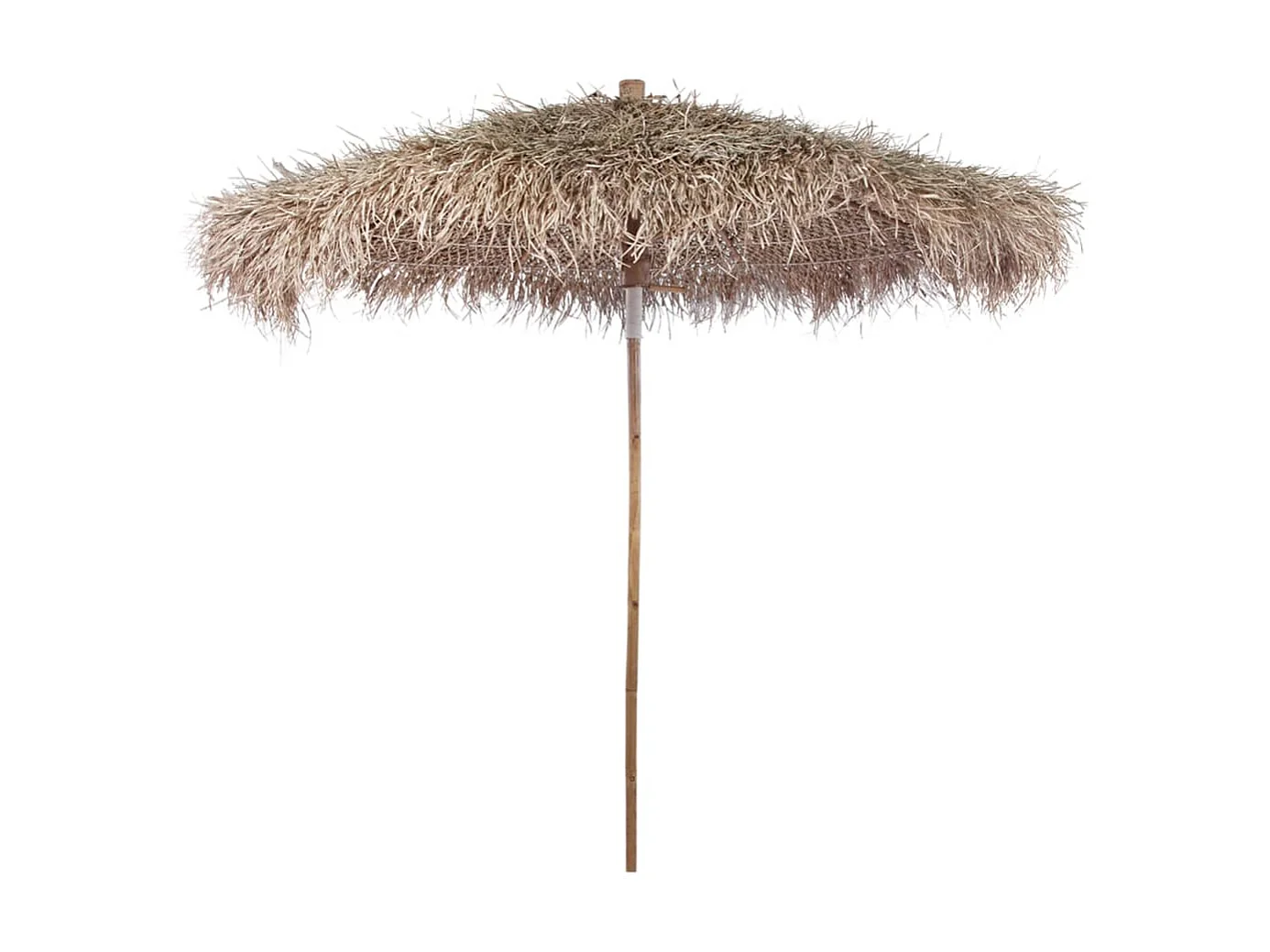 Sombrilla de bambú con tejado de hojas de plátano 210 cm ES594312