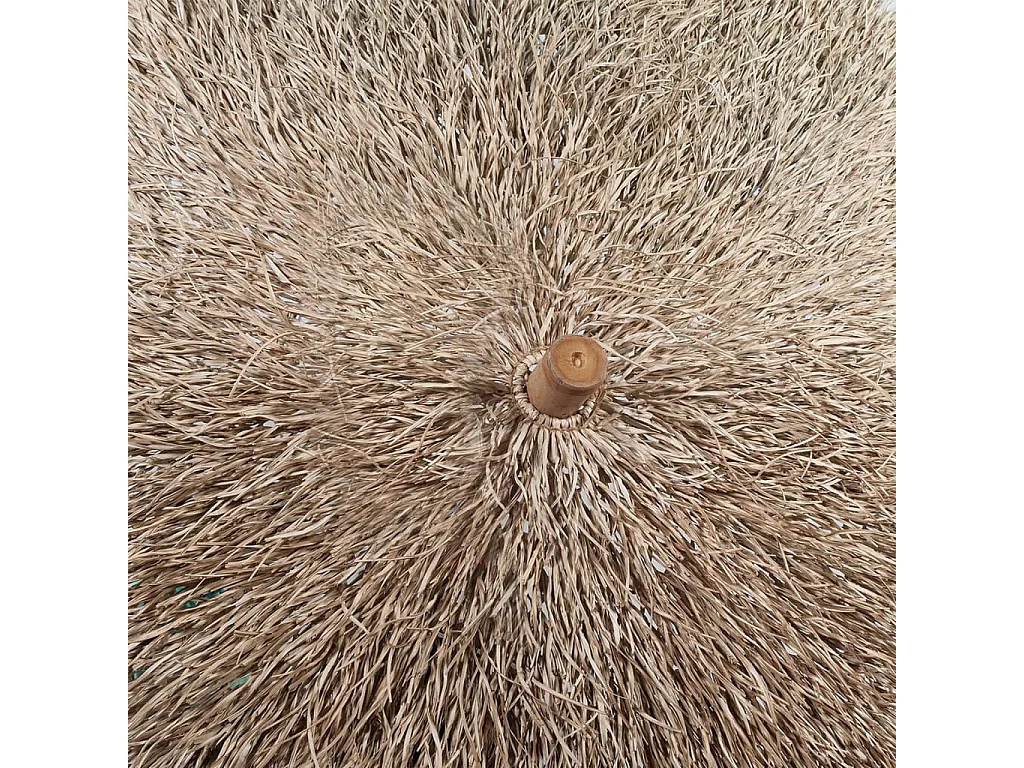 Sombrilla de bambú con tejado de hojas de plátano 210 cm ES594312