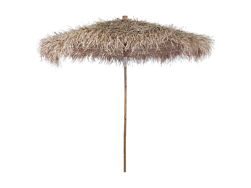 Sombrilla de bambú con tejado de hojas de plátano 210 cm ES594312