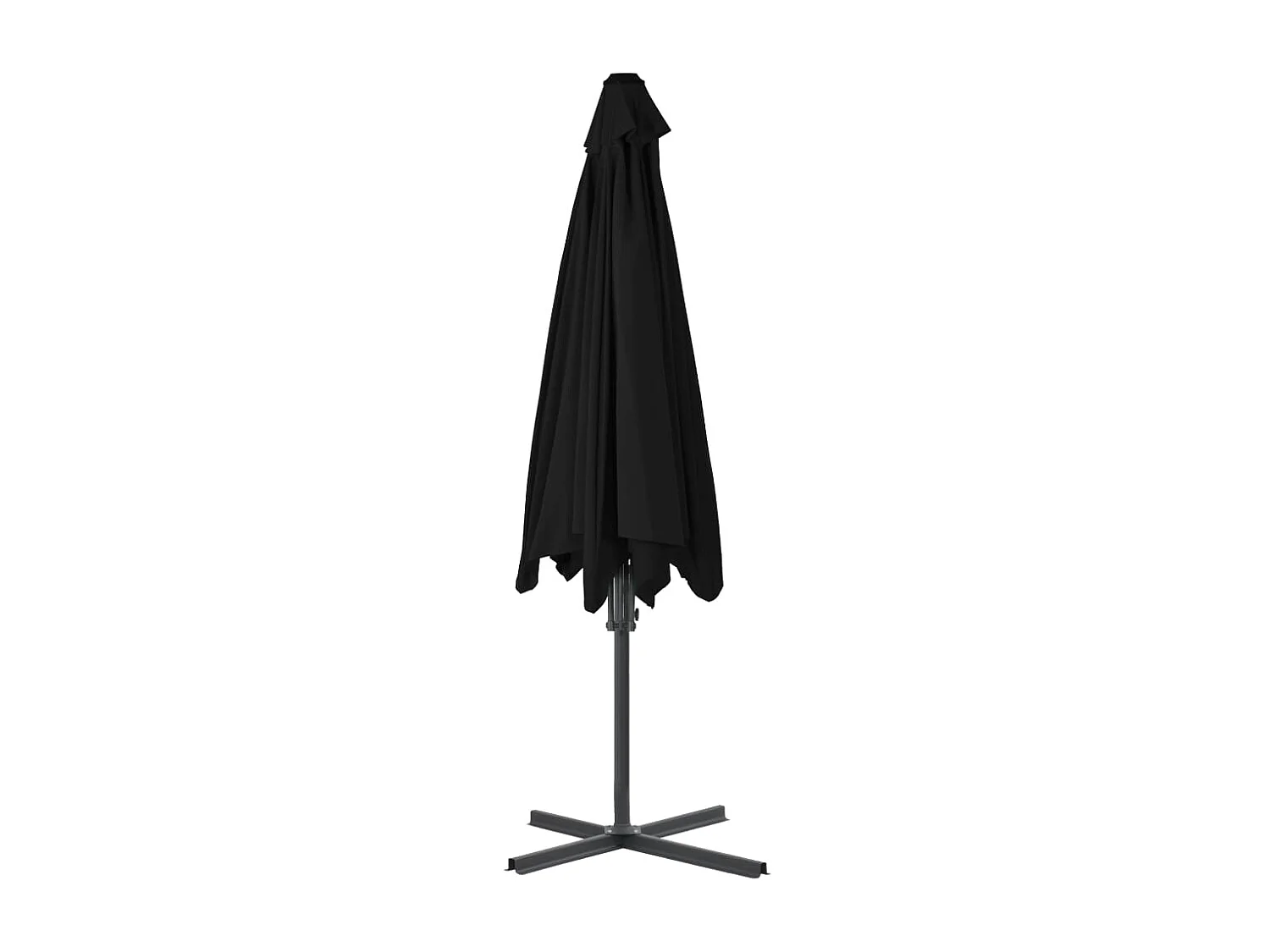 Guarda-sol de exterior c/ poste de aço 300x230 cm preto PT671416