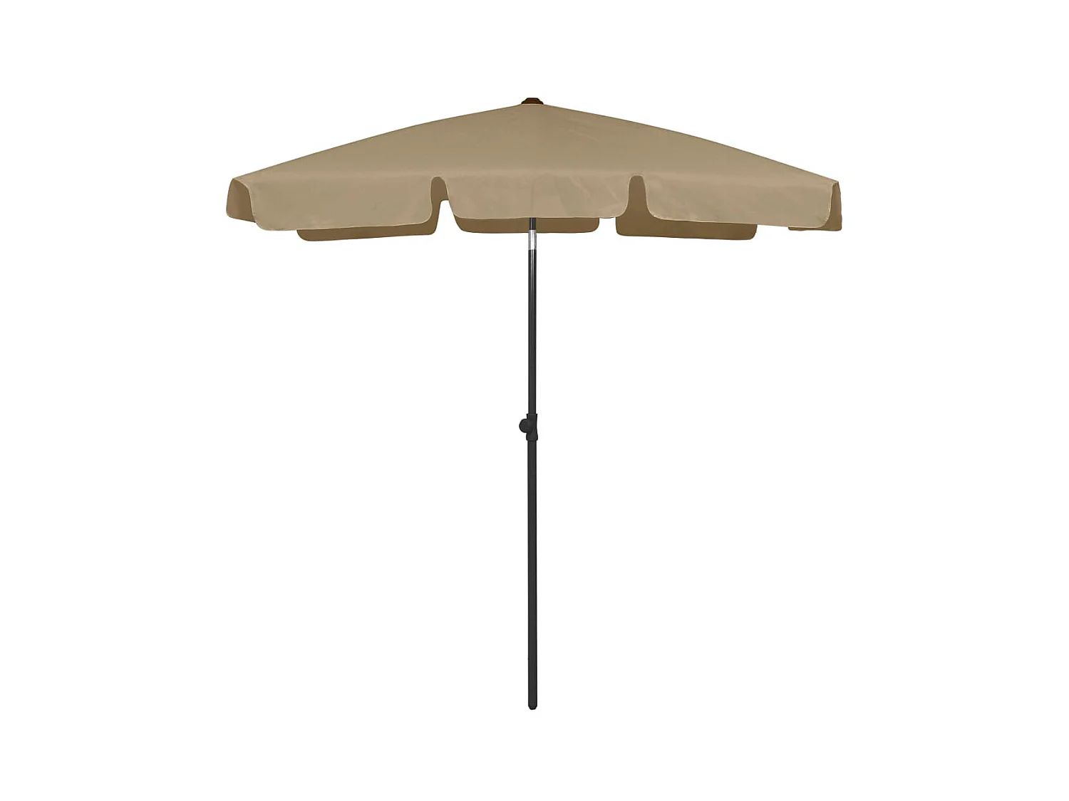 Guarda-sol de praia 180x120 cm cinzento-acastanhado PT159355