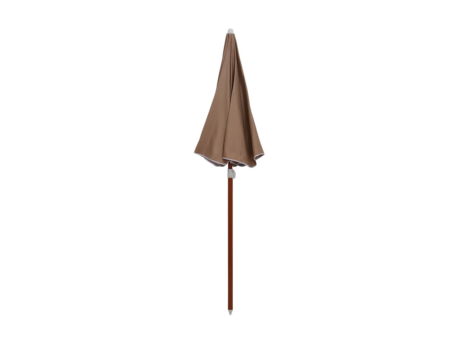 Parasol avec mât en acier 180 cm Taupe WVGQ3659