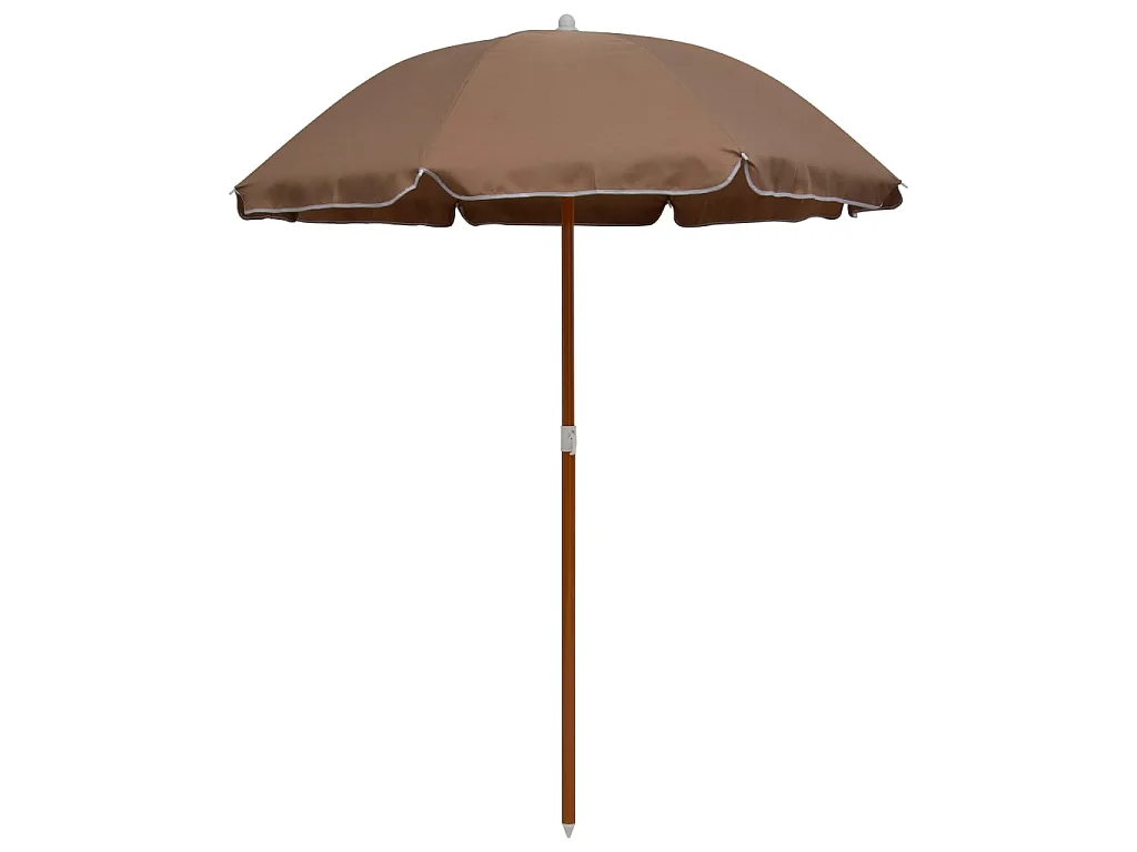 Parasol avec mât en acier 180 cm Taupe WVGQ3659