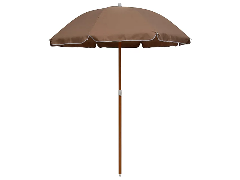 Parasol avec mât en acier 180 cm Taupe WVGQ3659