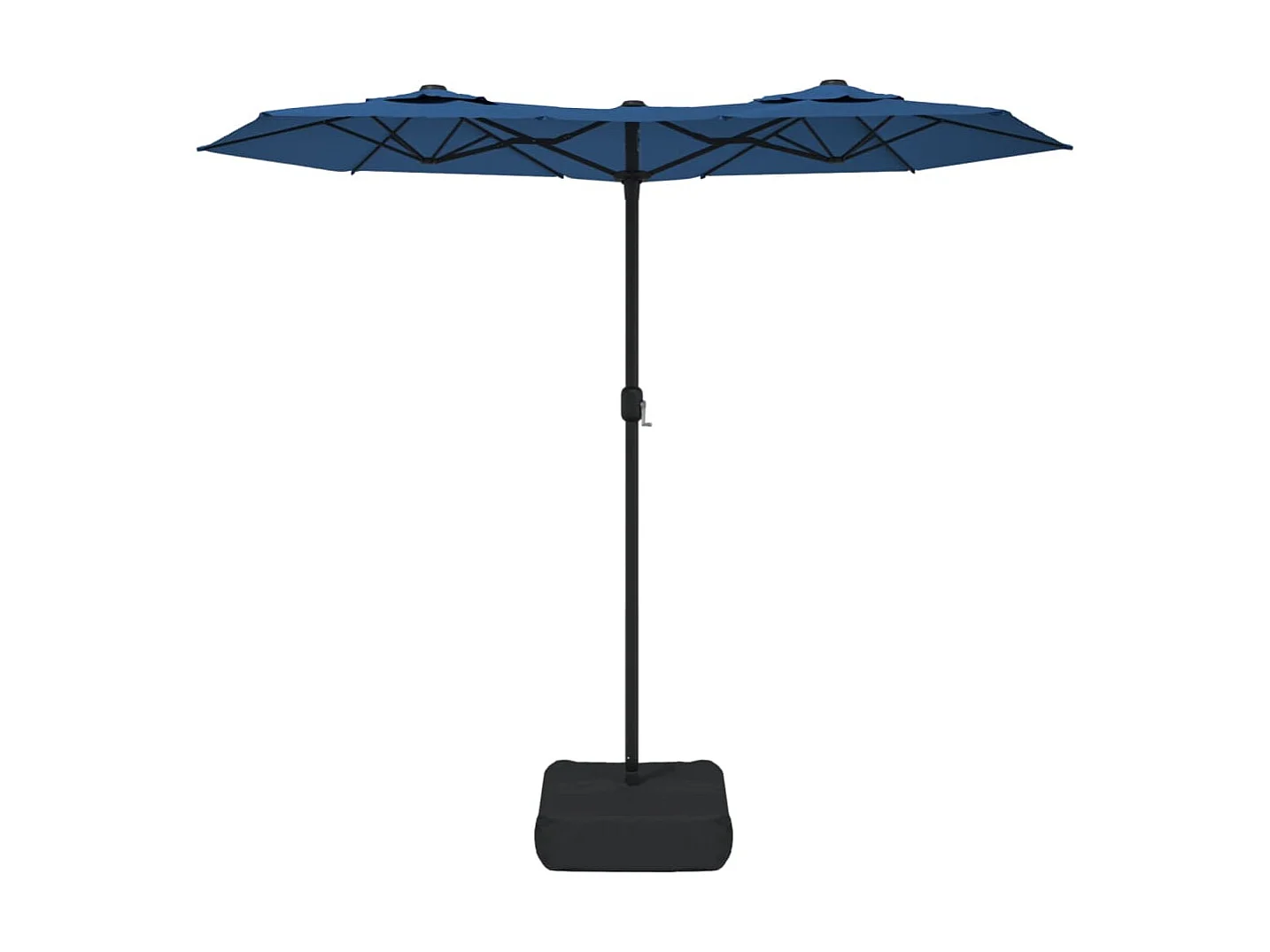 Parasol à double tête avec LED bleu azuré 316x240 cm WVGQ7621