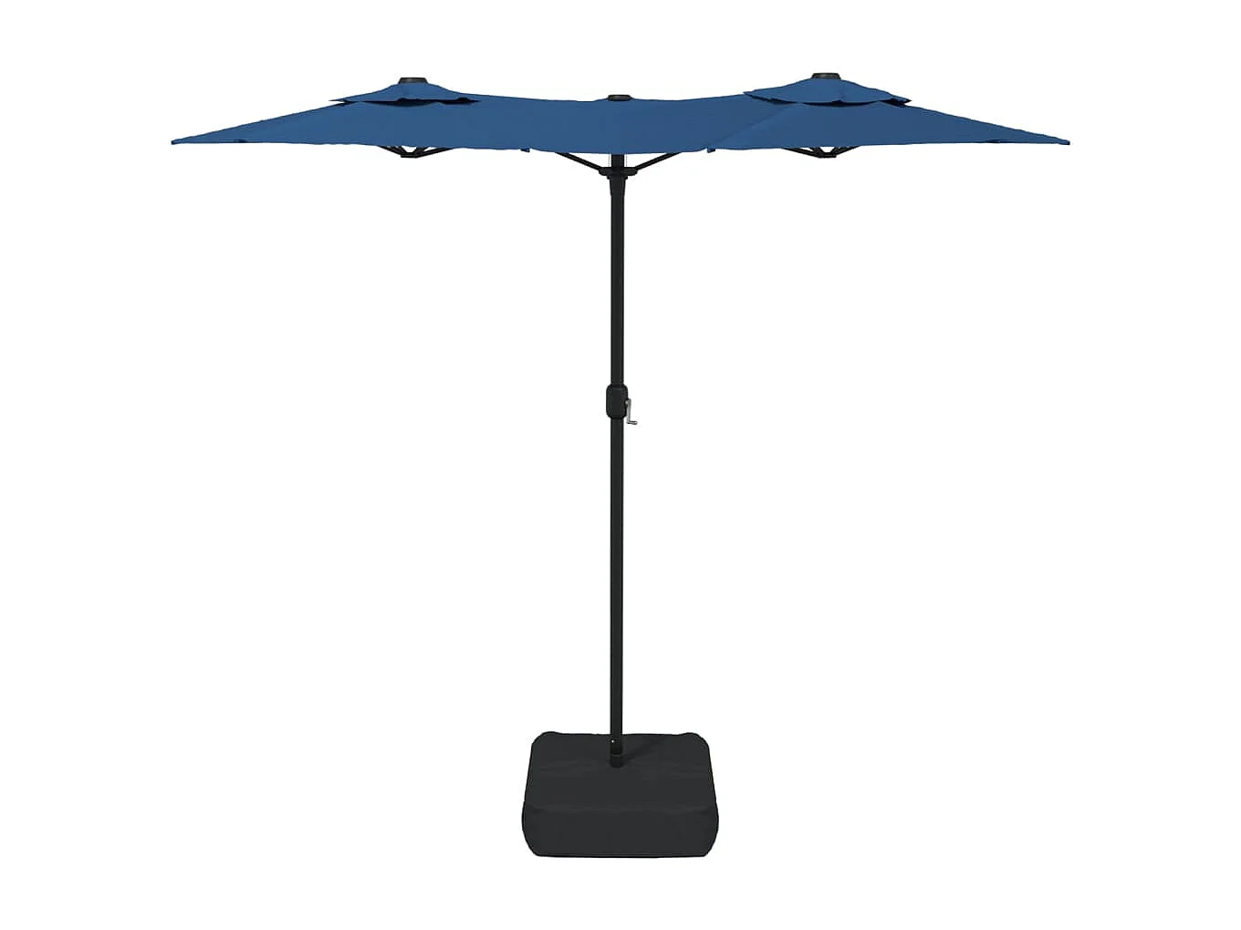 Parasol à double tête avec LED bleu azuré 316x240 cm WVGQ7621