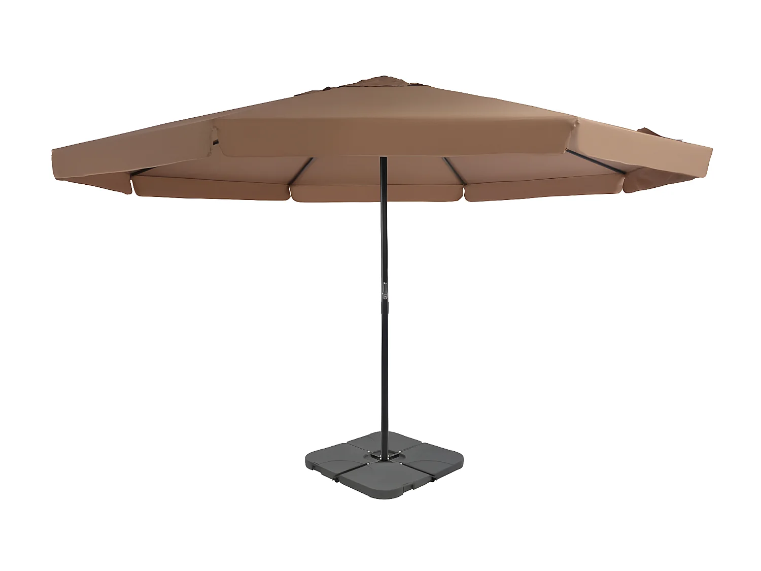 Guarda-sol de exterior com base portátil cinzento-acastanhado PT937019