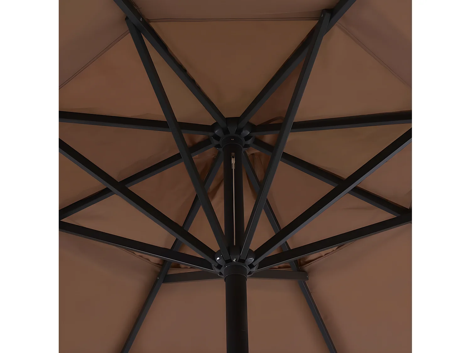 Guarda-sol de exterior com base portátil cinzento-acastanhado PT937019