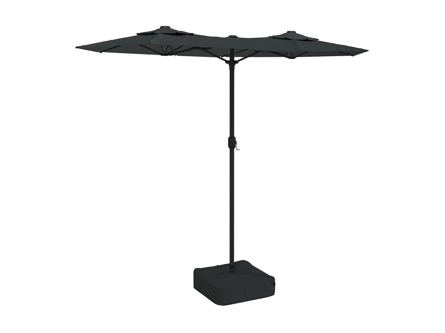 Parasol à double tête avec LED anthracite 316x240 cm WVGQ8483