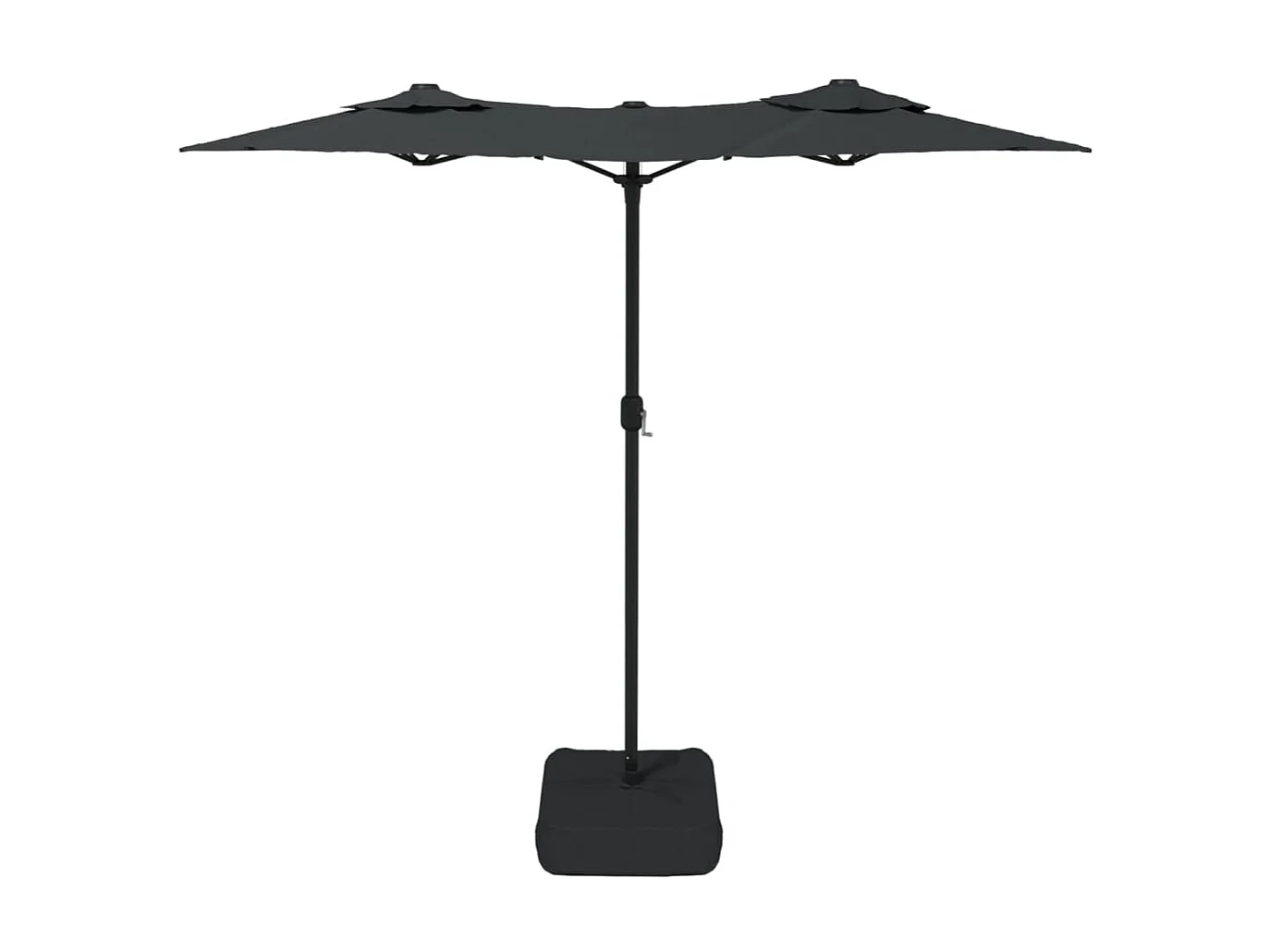 Parasol à double tête avec LED anthracite 316x240 cm WVGQ8483