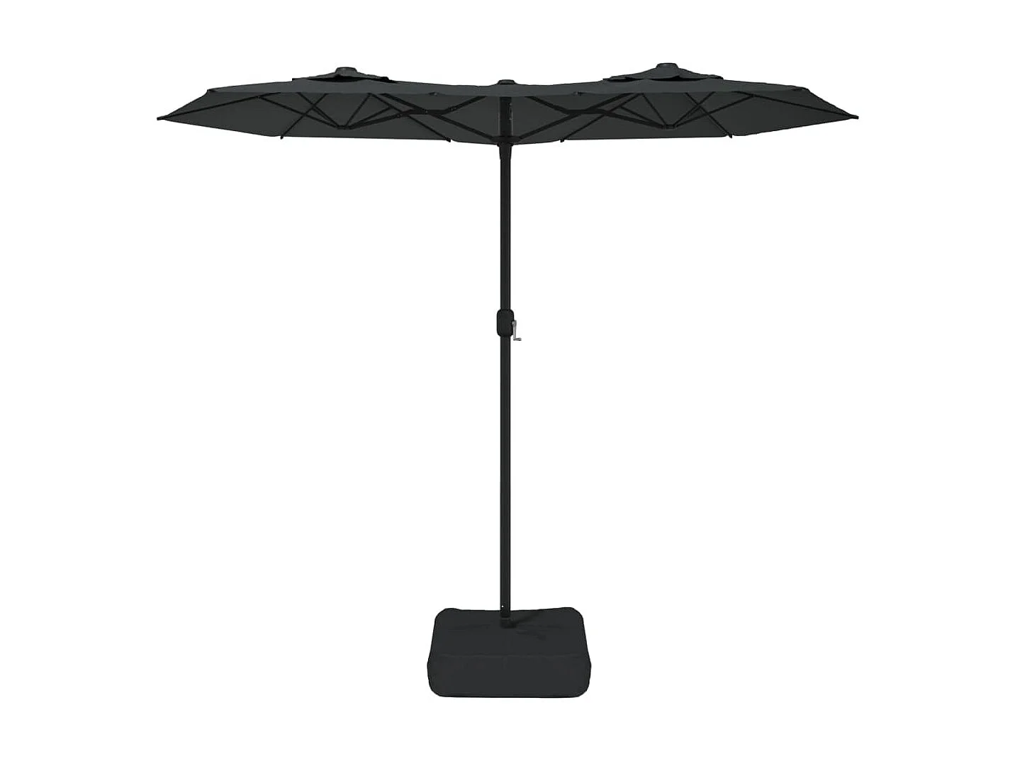 Parasol à double tête avec LED anthracite 316x240 cm WVGQ8483