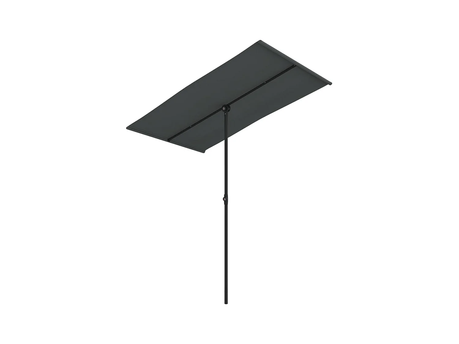 Parasol d'extérieur avec mât en aluminium 180x110 cm Anthracite  WVGQ9891