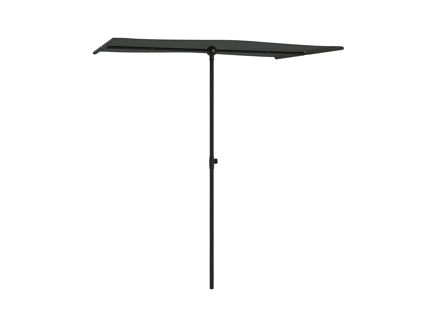 Parasol d'extérieur avec mât en aluminium 180x110 cm Anthracite  WVGQ9891