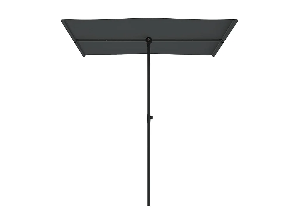 Parasol d'extérieur avec mât en aluminium 180x110 cm Anthracite  WVGQ9891