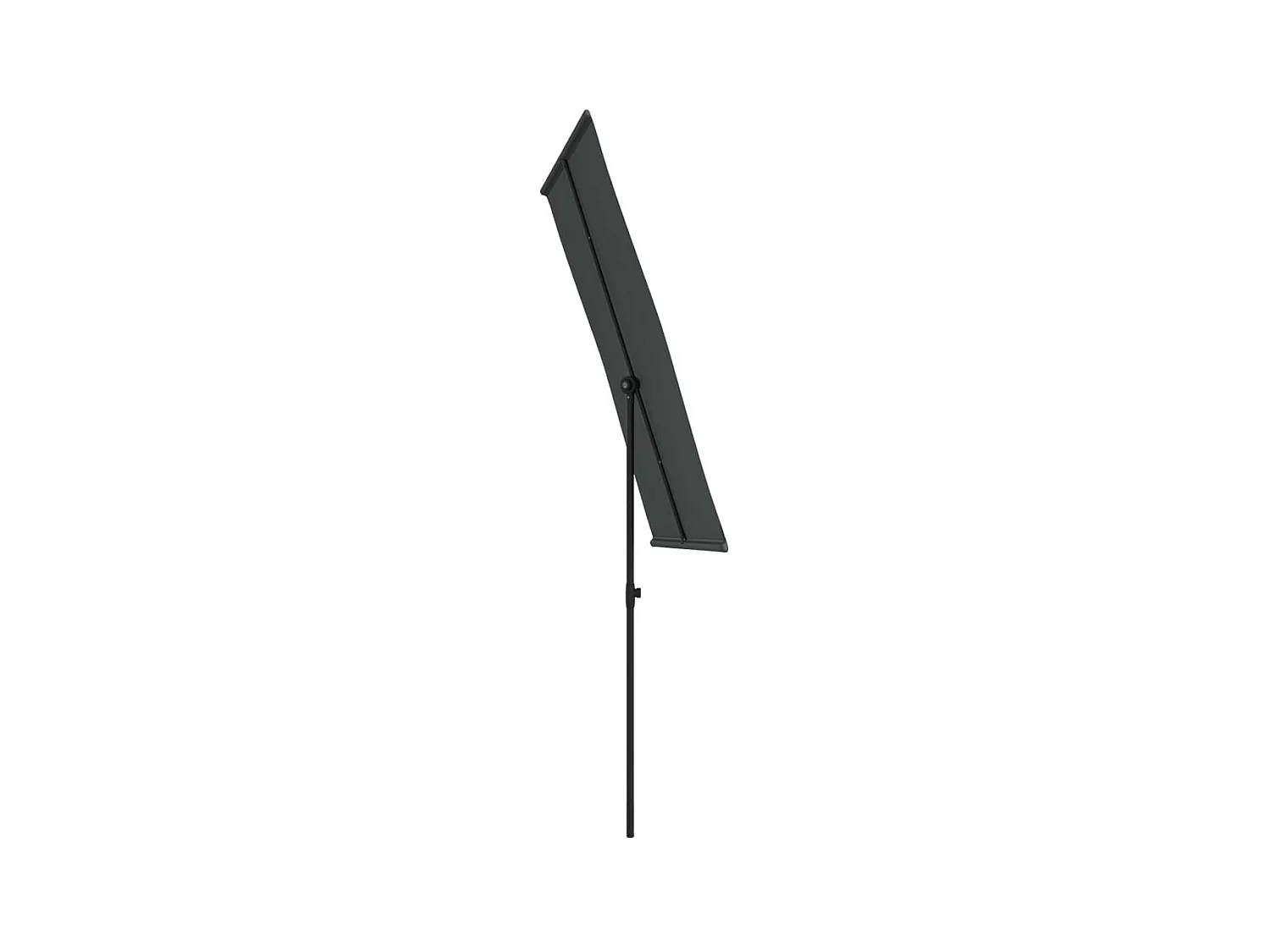 Parasol d'extérieur avec mât en aluminium 180x110 cm Anthracite  WVGQ9891