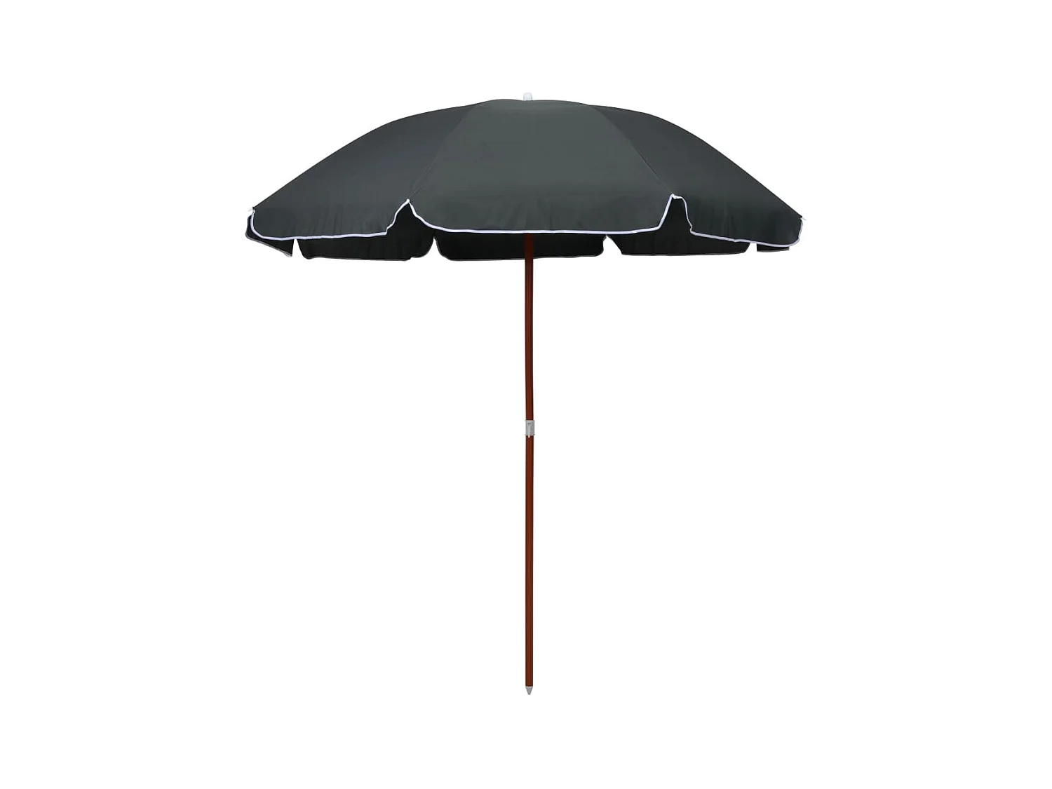 Guarda-sol com mastro de aço 240 cm antracite PT803229