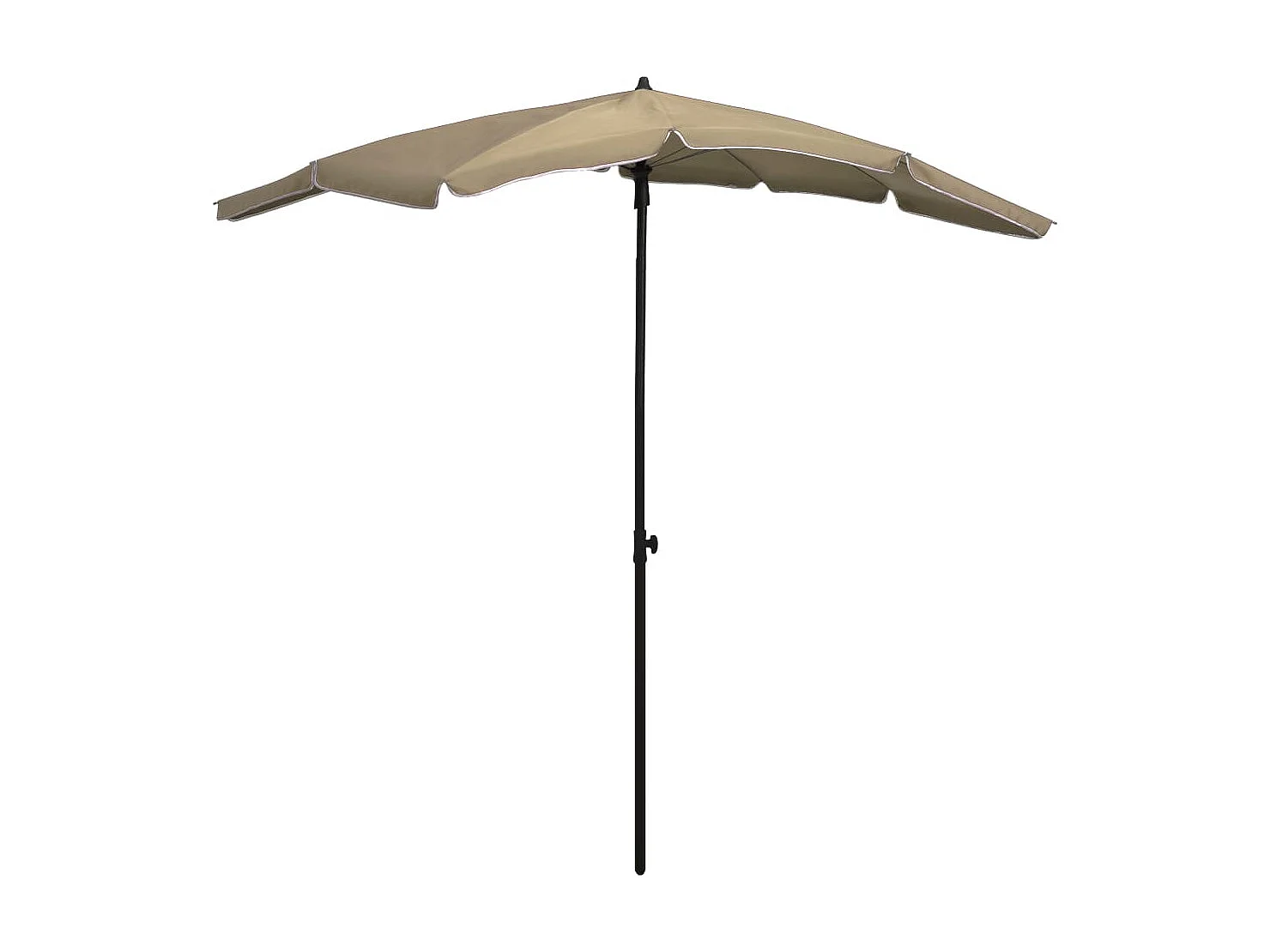 Guarda-sol de jardim com poste 200x130 cm cinzento-acastanhado PT927575