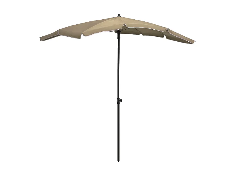 Guarda-sol de jardim com poste 200x130 cm cinzento-acastanhado PT927575