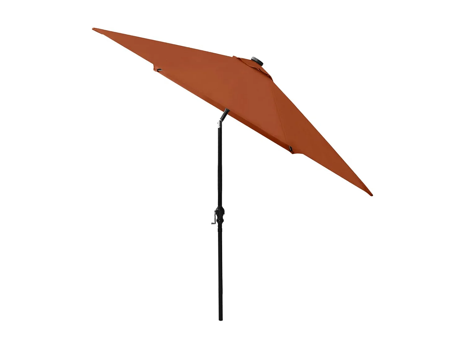 Parasol avec LED et mât en acier Terre cuite 2x3 m WVGQ4670