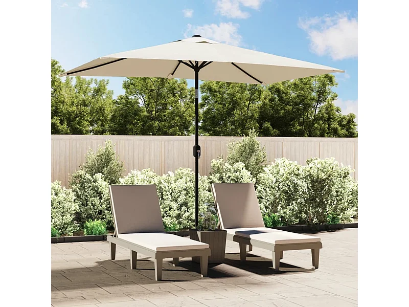 Parasol 200 x 300 cm Blanc sable Rectangulaire GWE5691