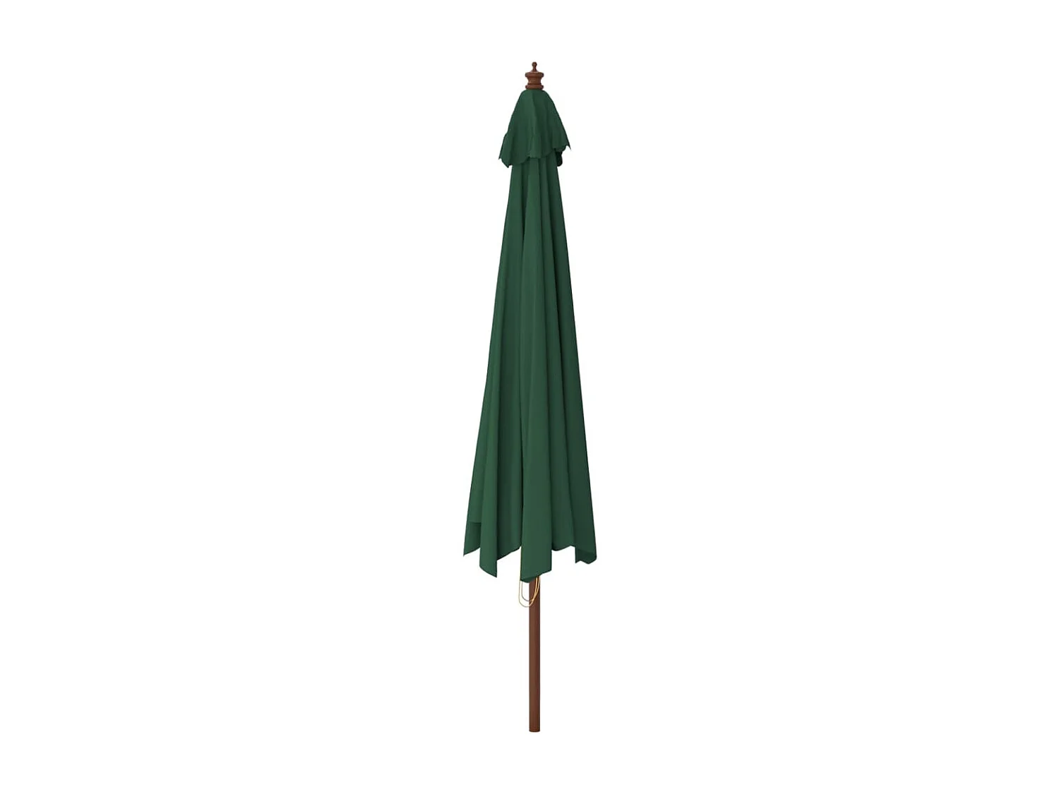 Parasol de jardin avec mât en bois vert 400x273 cm WVGQ7052
