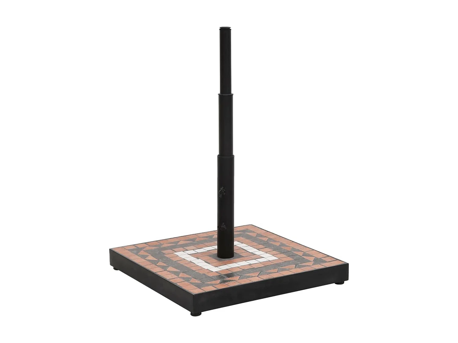 Base de sombrilla cuadrada color terracota y blanco 12 kg ES652889