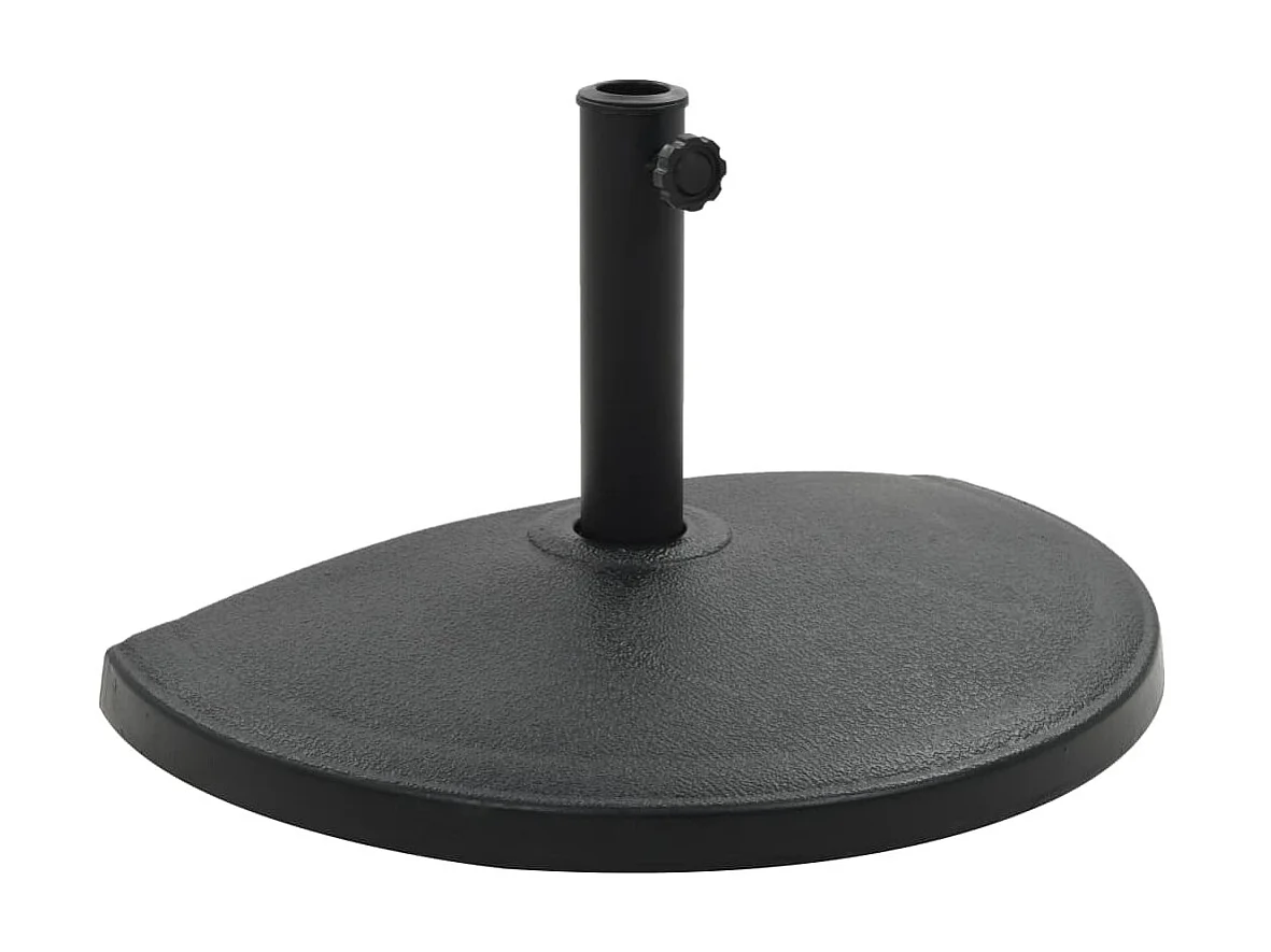 Parasolvoet halfrond 15 kg polyresin zwart NL575392