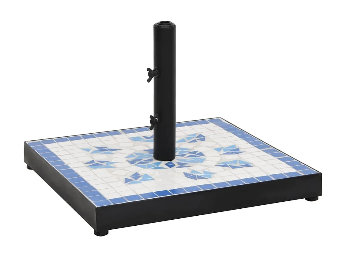 Parasolvoet vierkant 12 kg blauw en wit NL466566