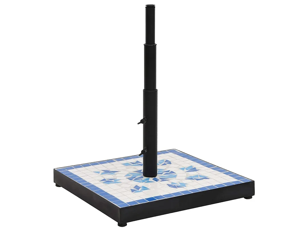 Parasolvoet vierkant 12 kg blauw en wit NL466566