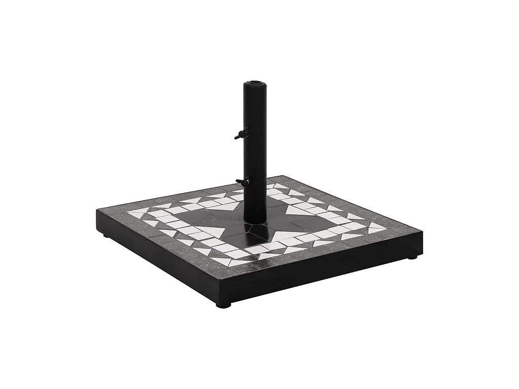 Base de sombrilla cuadrada negro y blanco 12 kg ES606071