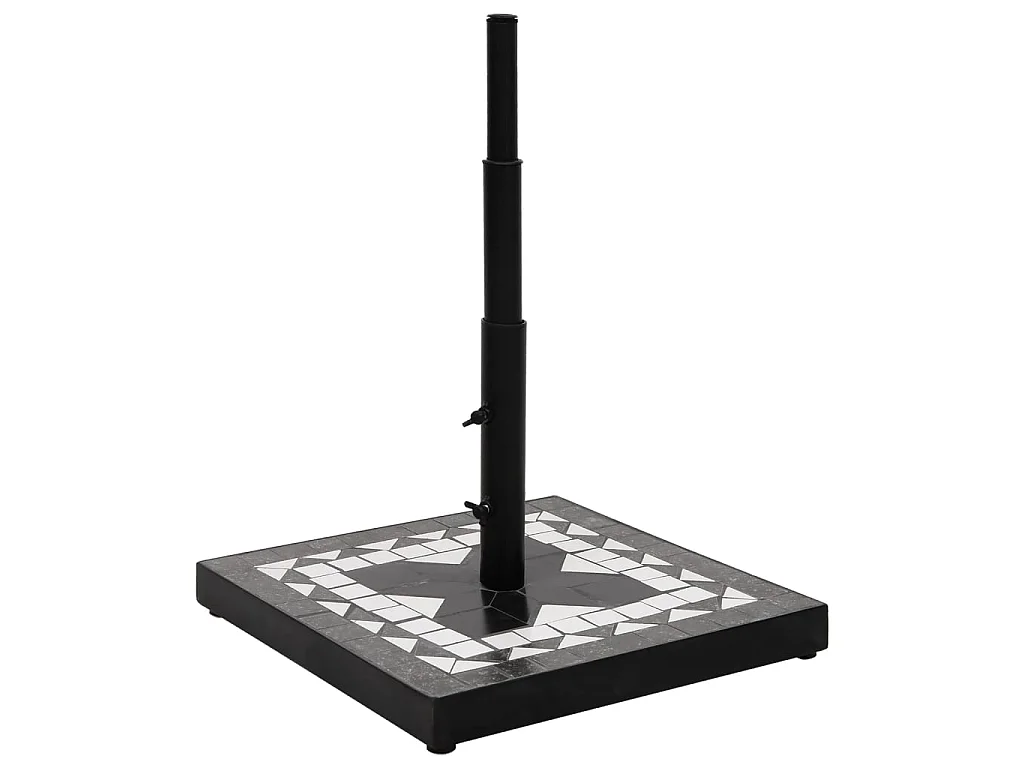 Base de parasol noir et blanc carré 12 kg WVGQ4838