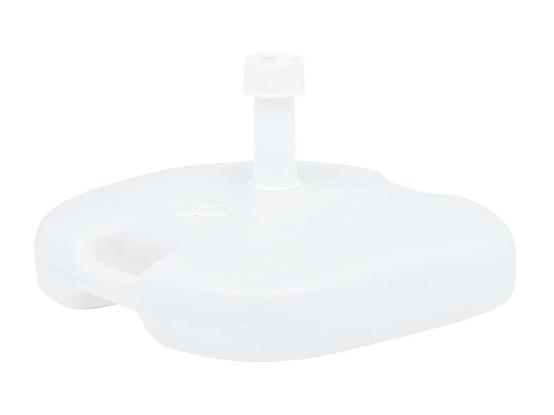 Socle de parasol rempli de sable/d'eau 16 L Blanc Plastique WVGQ2491