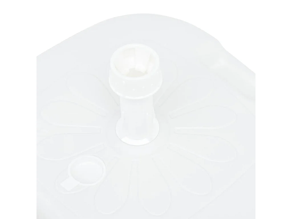 Socle de parasol rempli de sable/d'eau 16 L Blanc Plastique WVGQ2491
