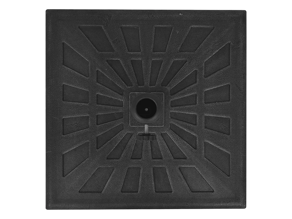 Base para guarda-sol em resina quadrado preto 12 kg PT592971