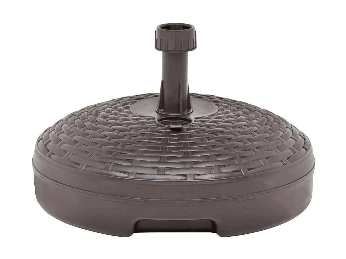 Base guarda-sol c/ areia/água 20 L plástico vime castanho PT395159