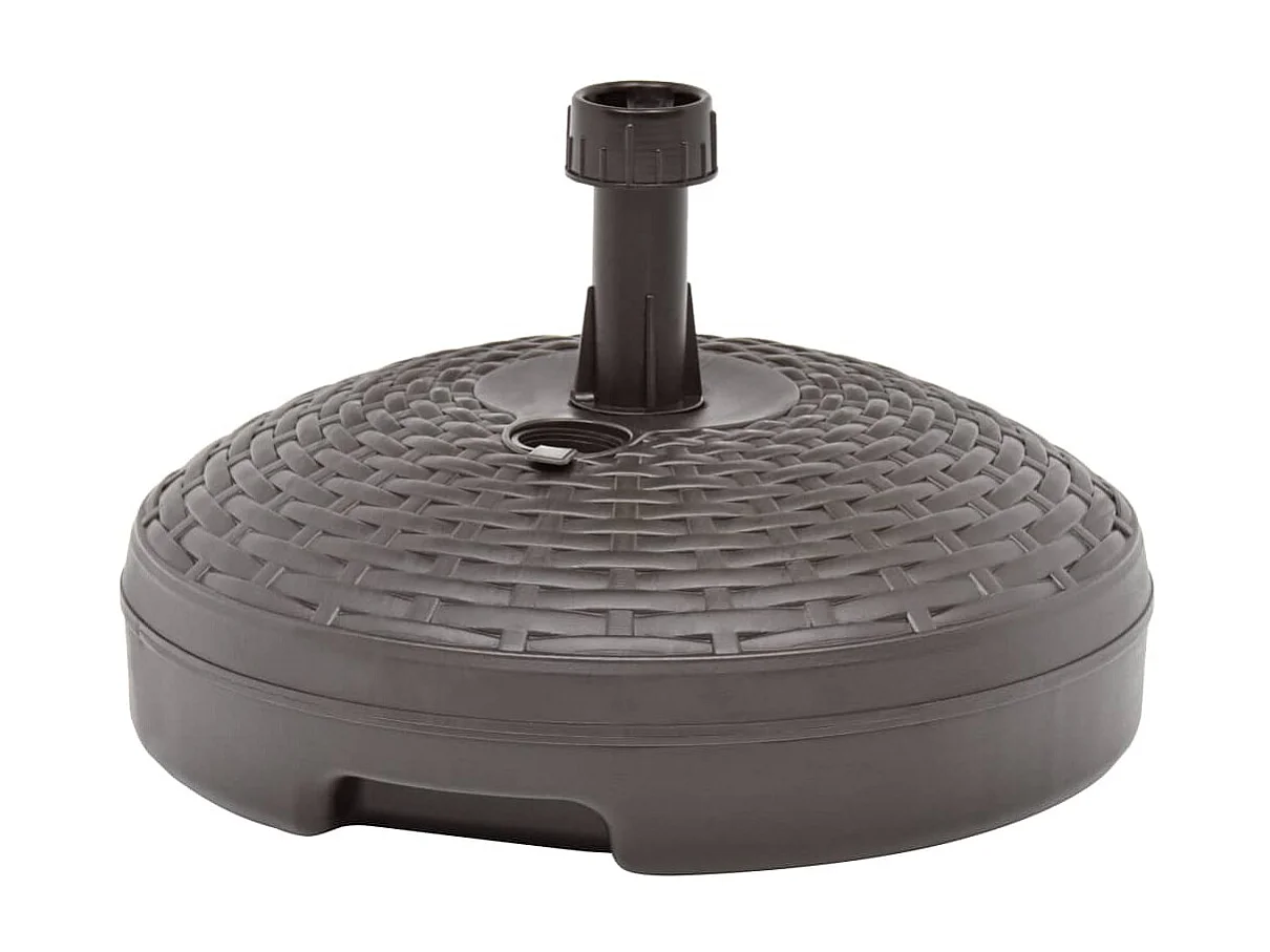 Base guarda-sol c/ areia/água 20 L plástico vime castanho PT395159