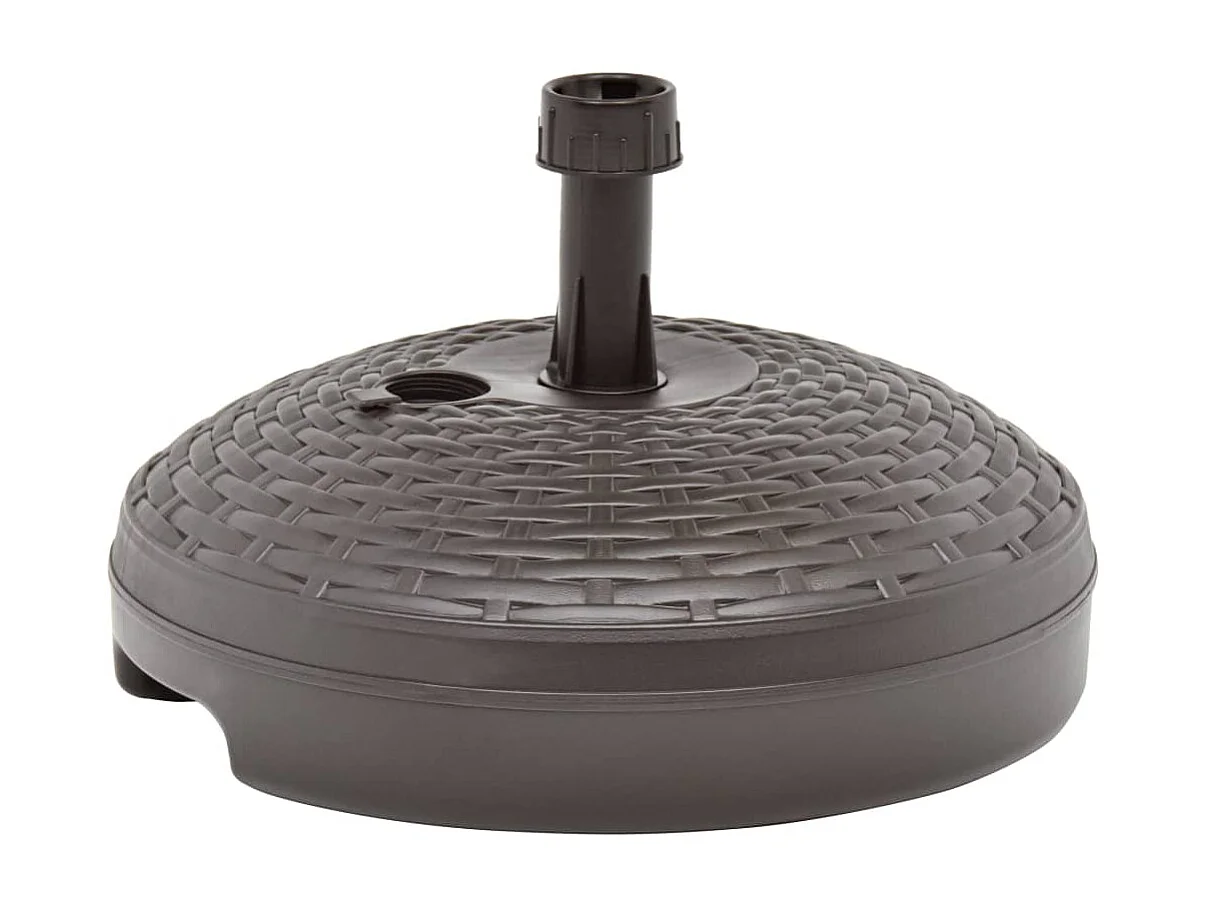 Base guarda-sol c/ areia/água 20 L plástico vime castanho PT395159