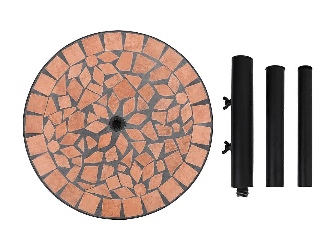 Base para guarda-sol redonda 12 kg terracota PT980708