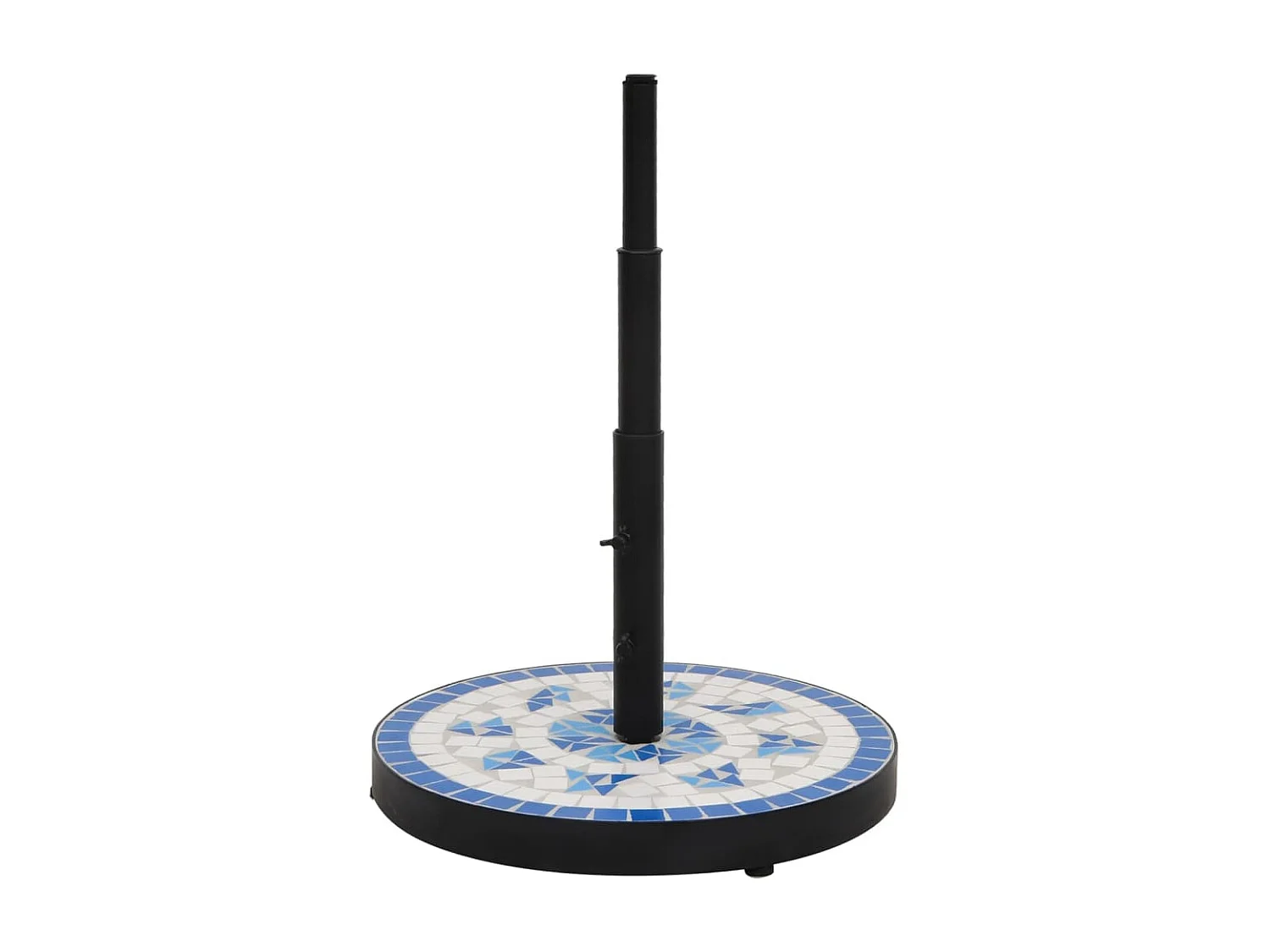 Base de parasol bleu et blanc rond 12 kg WVGQ6903