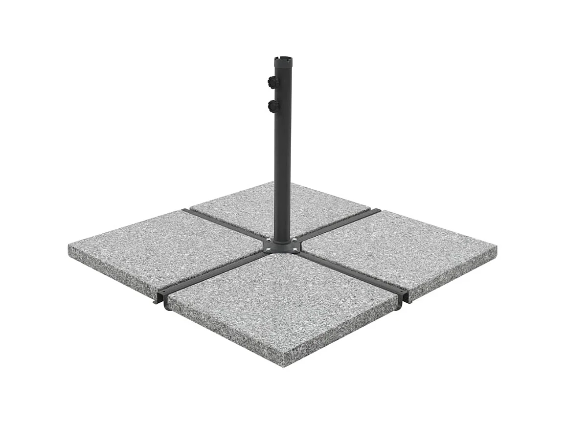 Base de peso de sombrilla de granito cuadrada gris 25 kg ES541027